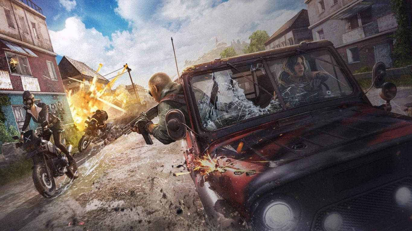 Pubg Hd Shooting In Vehicles Wallpaper