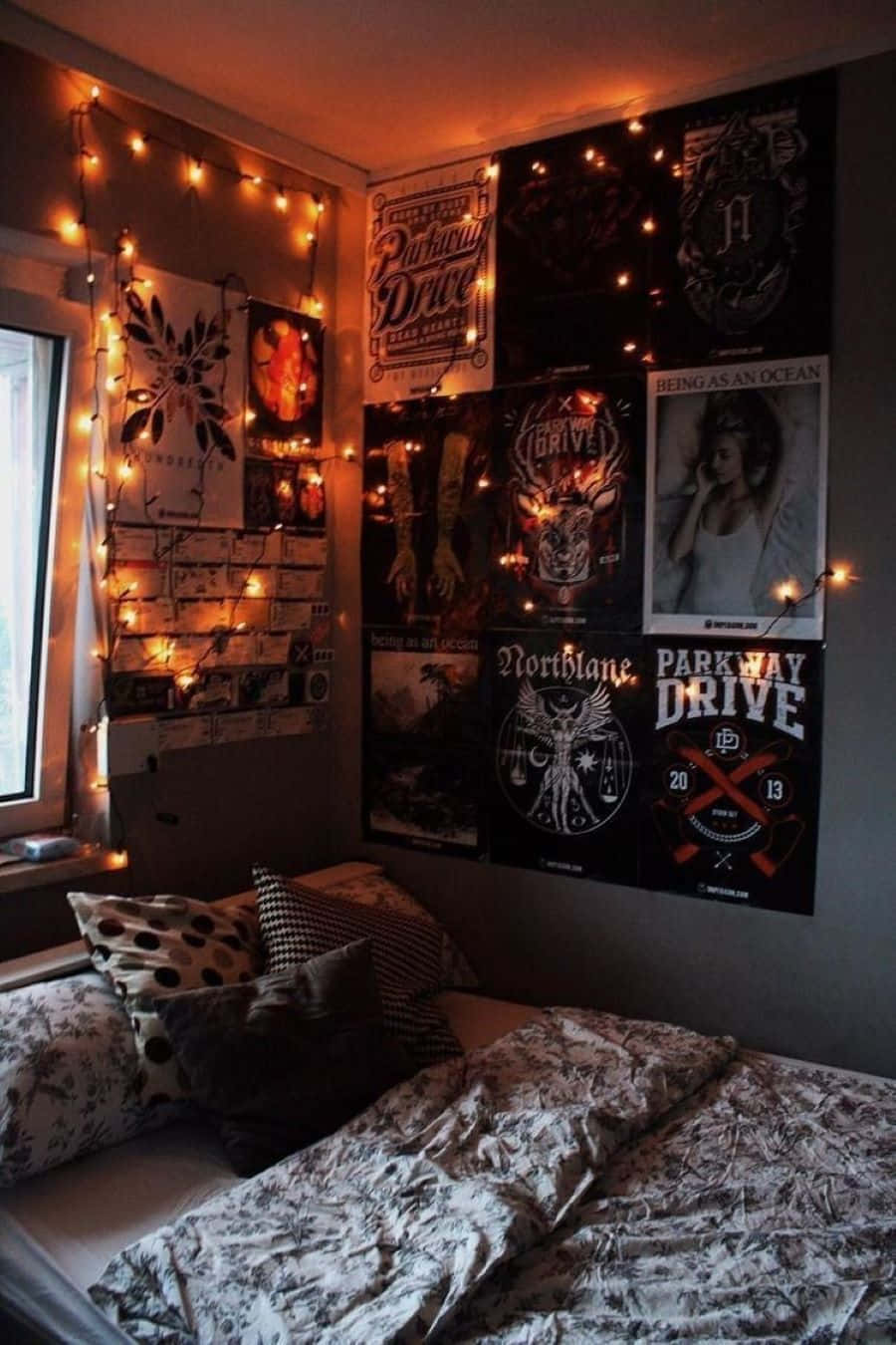 Punk Inspired Bedroom Decor Wallpaper