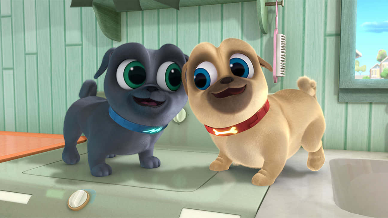 Puppy Dog Pals Brotherly Head Bump Wallpaper