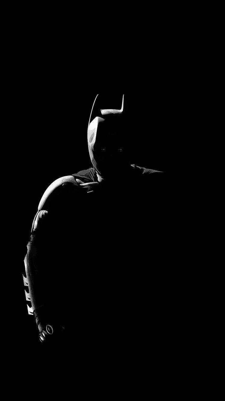 Pure Black Standing Batman Wallpaper