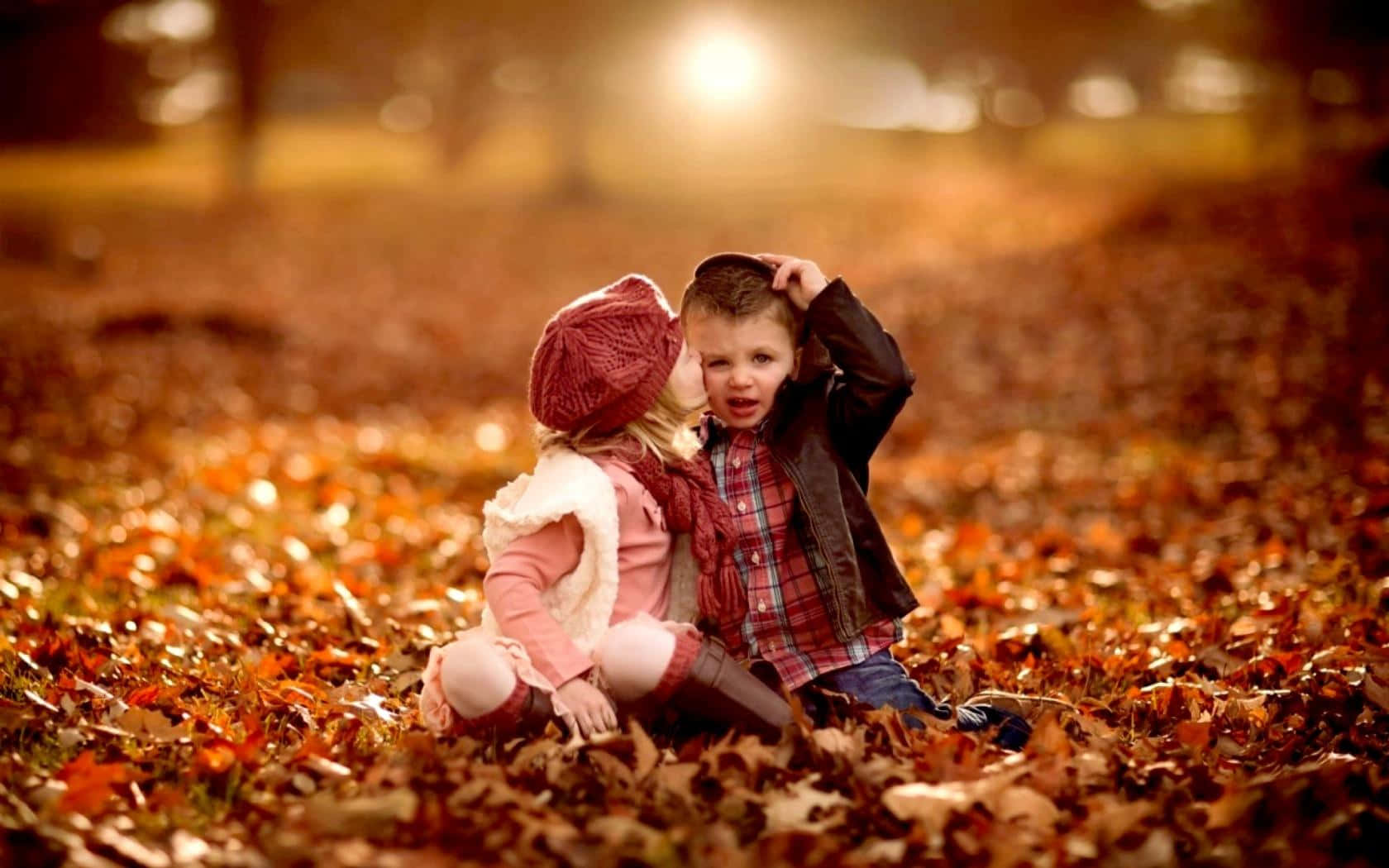 Pure Innocence: Adorable Little Kids Wallpaper