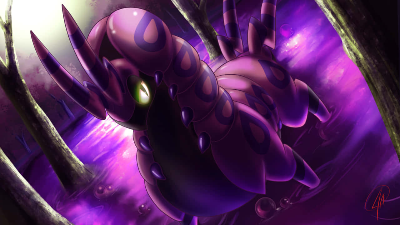 Purple Aesthetic Art Of Scolipede Desktop Wallpaper