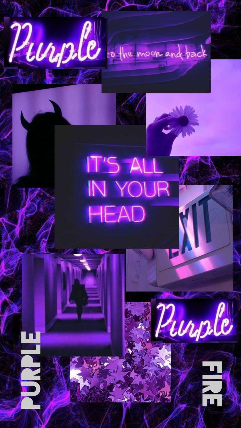 Purple Aesthetic Collage Wallpaper