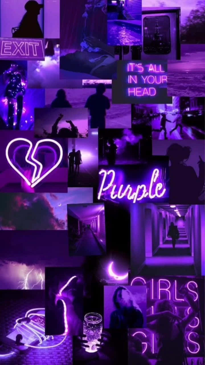 Purple Aesthetic Collage Wallpaper Wallpaper