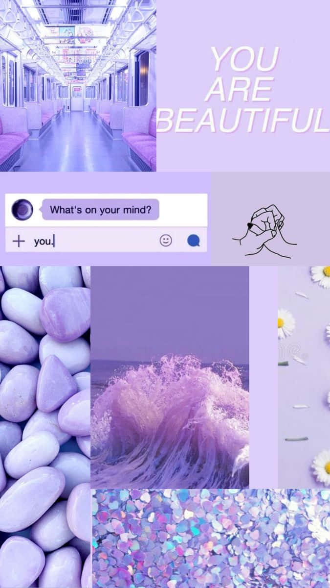 Purple Aesthetic Collage Wallpaper Wallpaper