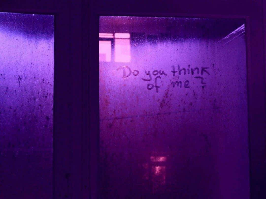 Purple Aesthetic Grunge Window Desktop Wallpaper