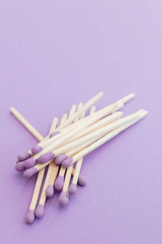 Purple Aesthetic Phone Matchsticks Wallpaper