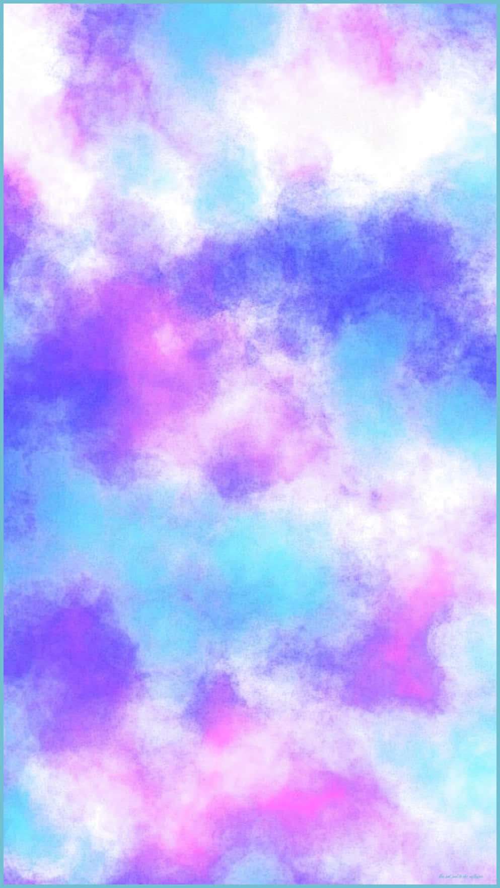 Purple And Blue Tie Dye Cloud Pattern Wallpaper