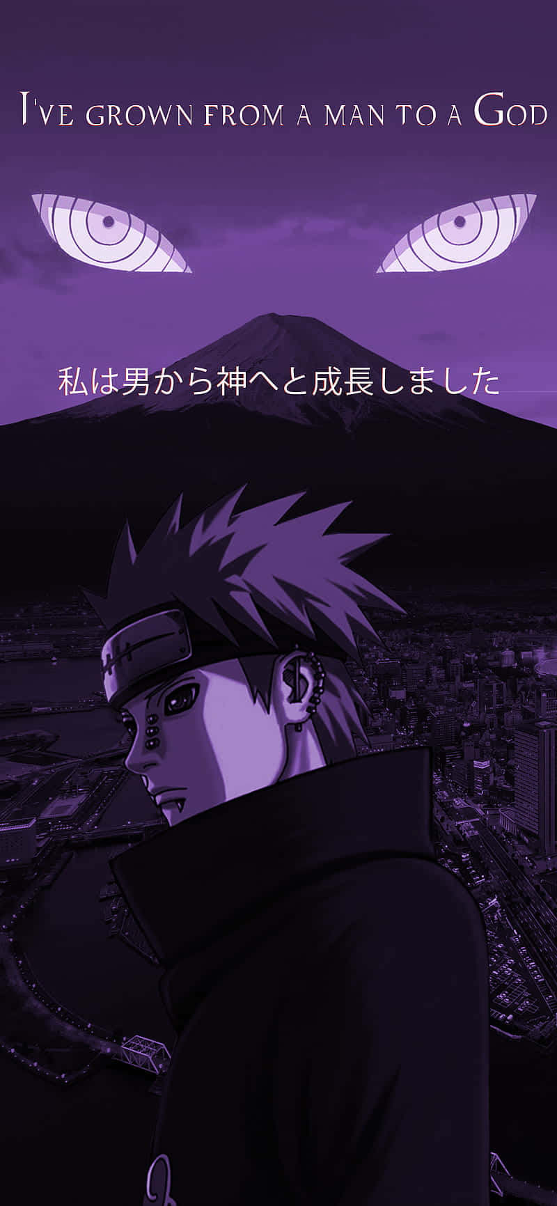 Purple Colored Naruto Aesthetic Phone Wallpaper