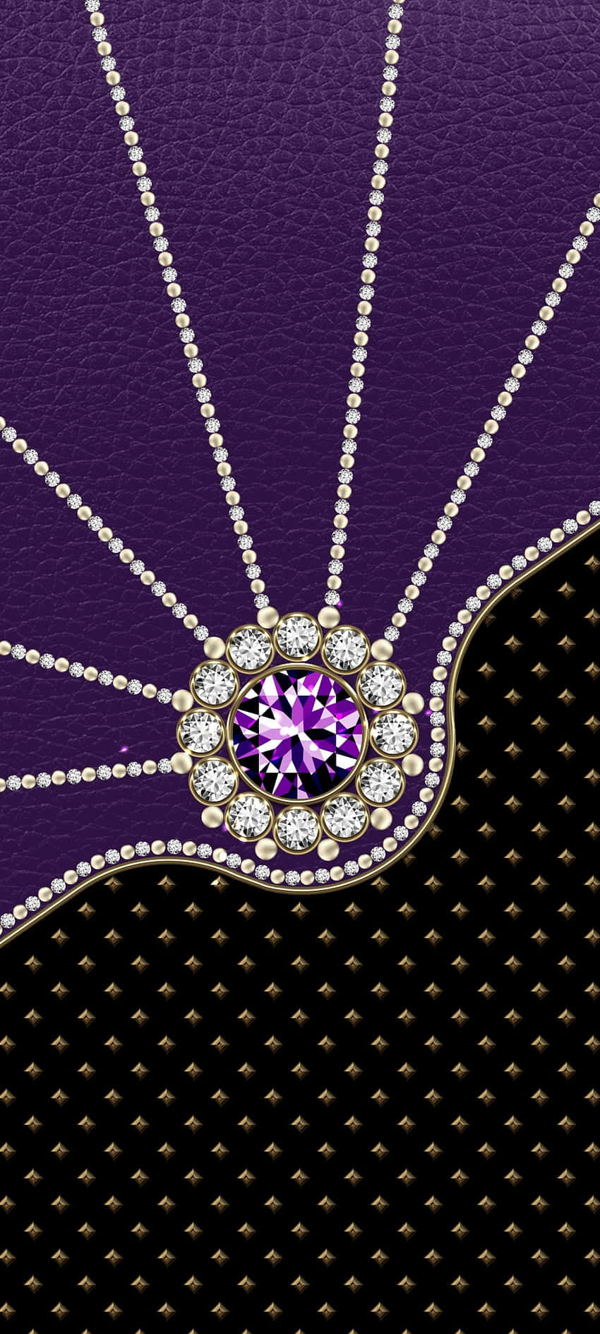 Purple Diamond Pendant Luxury Jewelry Wallpaper