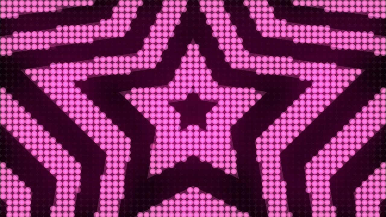 Purple Dot Mosaic Star Pattern Wallpaper