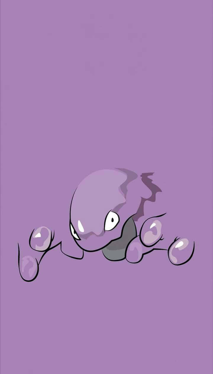 Purple Grimer Minimalist Phone Wallpaper