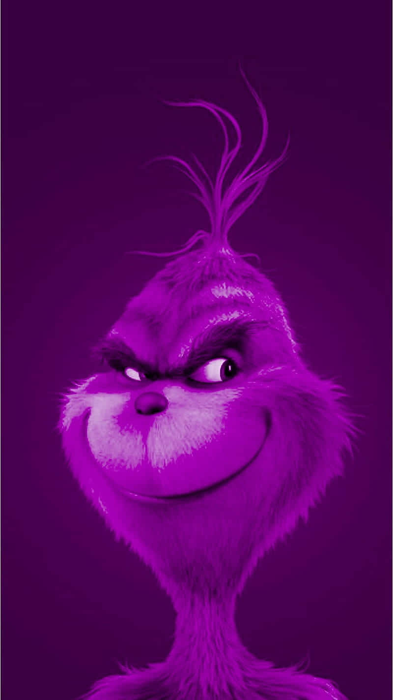 Purple Grinch Smirk Wallpaper