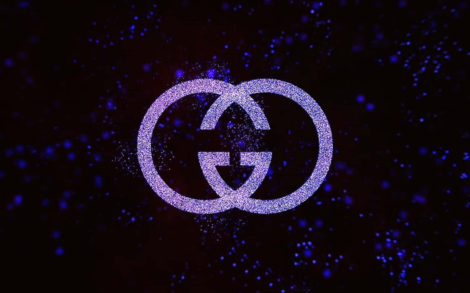 Purple Gucci Emblem Black Background Wallpaper