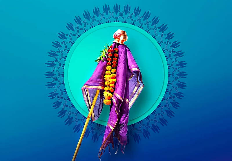 Purple Gudi Padwa Showpiece Wallpaper