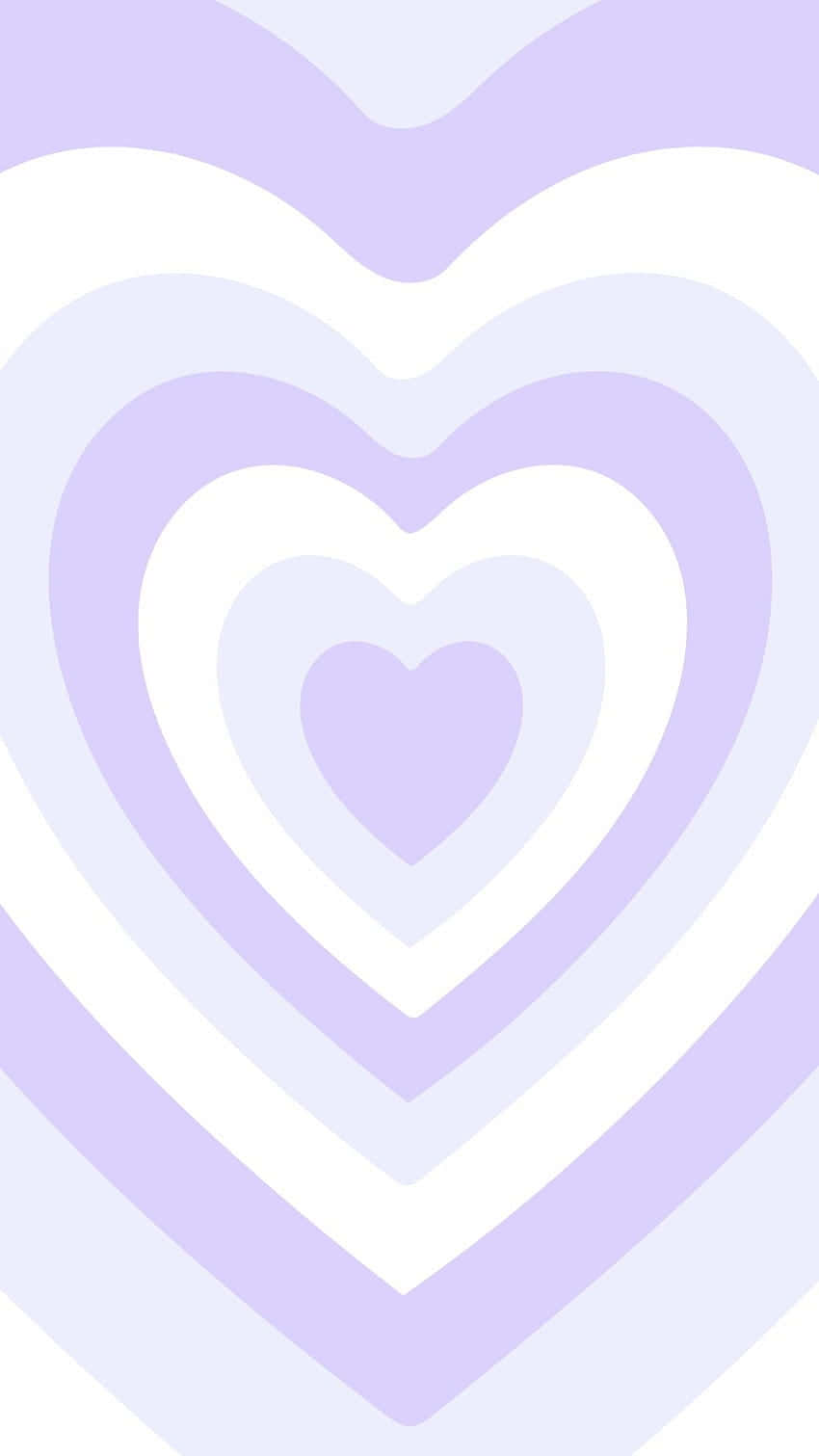 Purple Heart Concentric Pattern Wallpaper