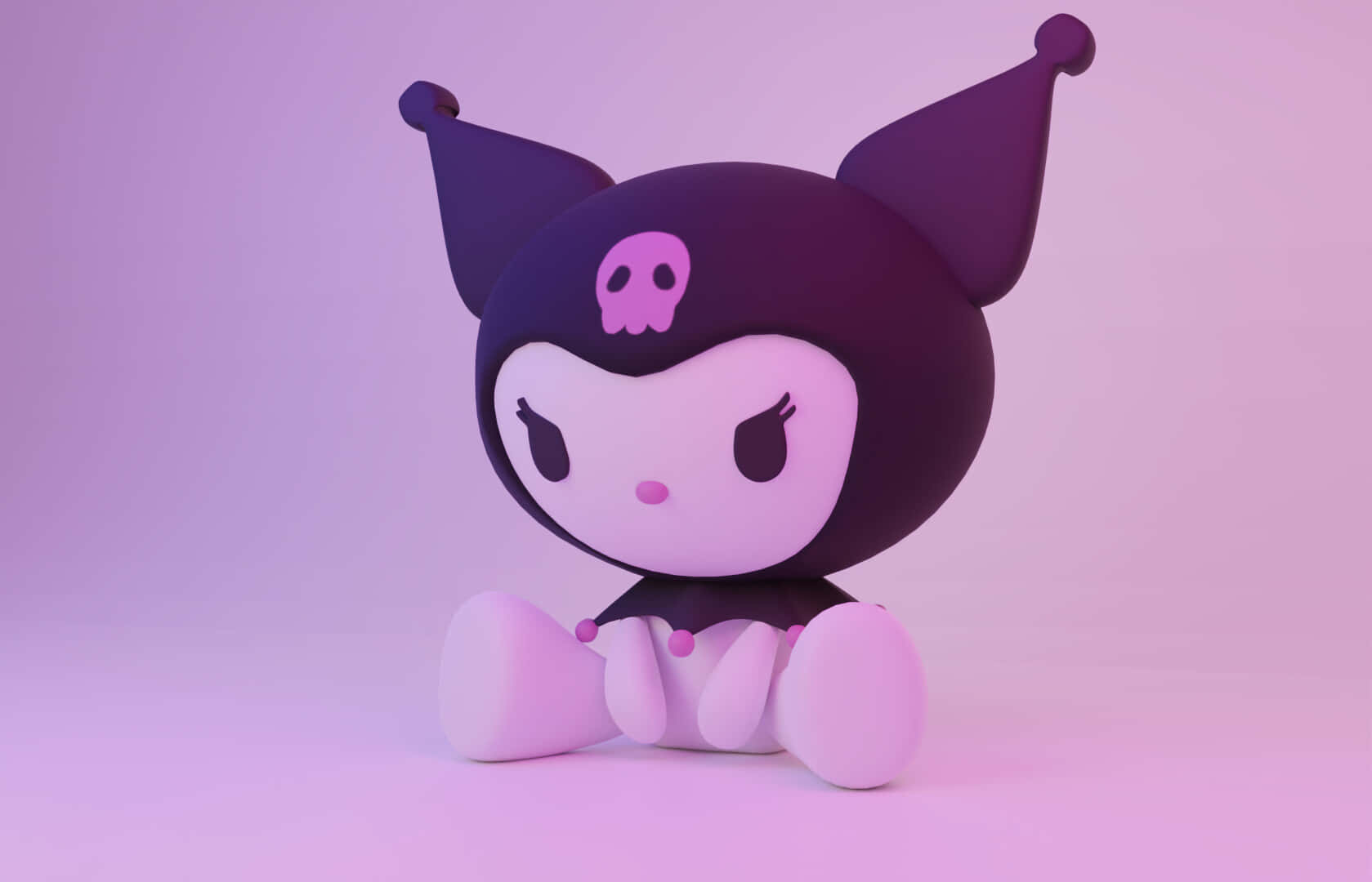 Purple Kuromi3 D Character Wallpaper