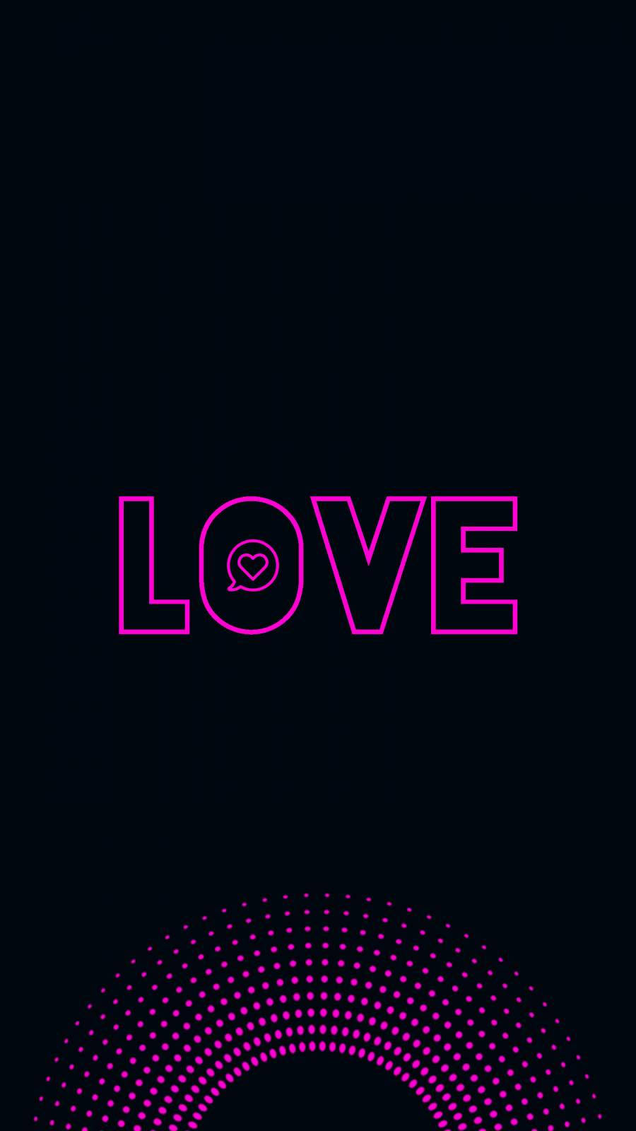 Purple Letter Love Phone Wallpaper