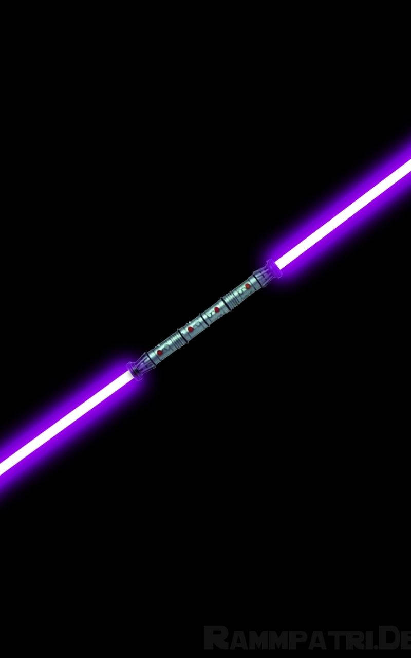 Purple Lightsaber Double-ended Wallpaper