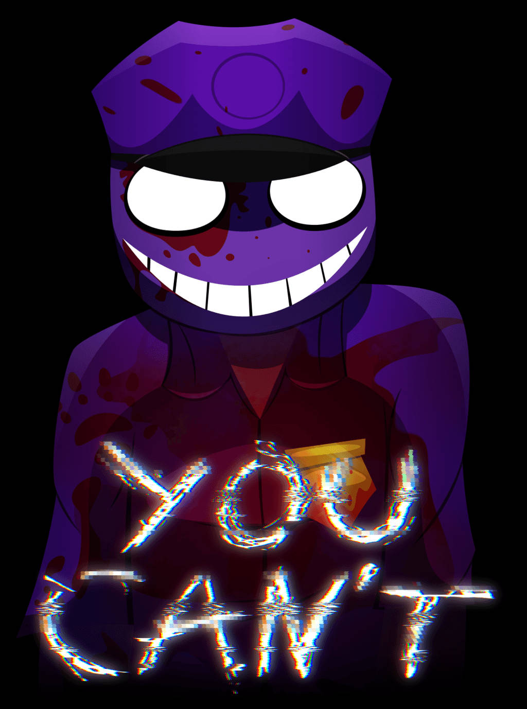 Purple Man As Night Guard Fnaf Wallpaper