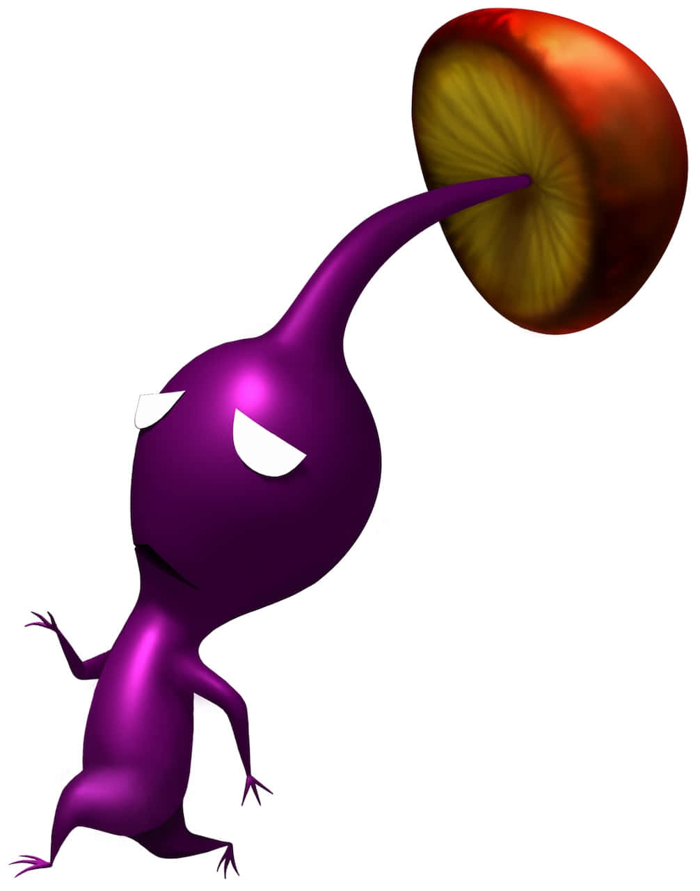 Purple Pikmin Carrying Leaf Wallpaper