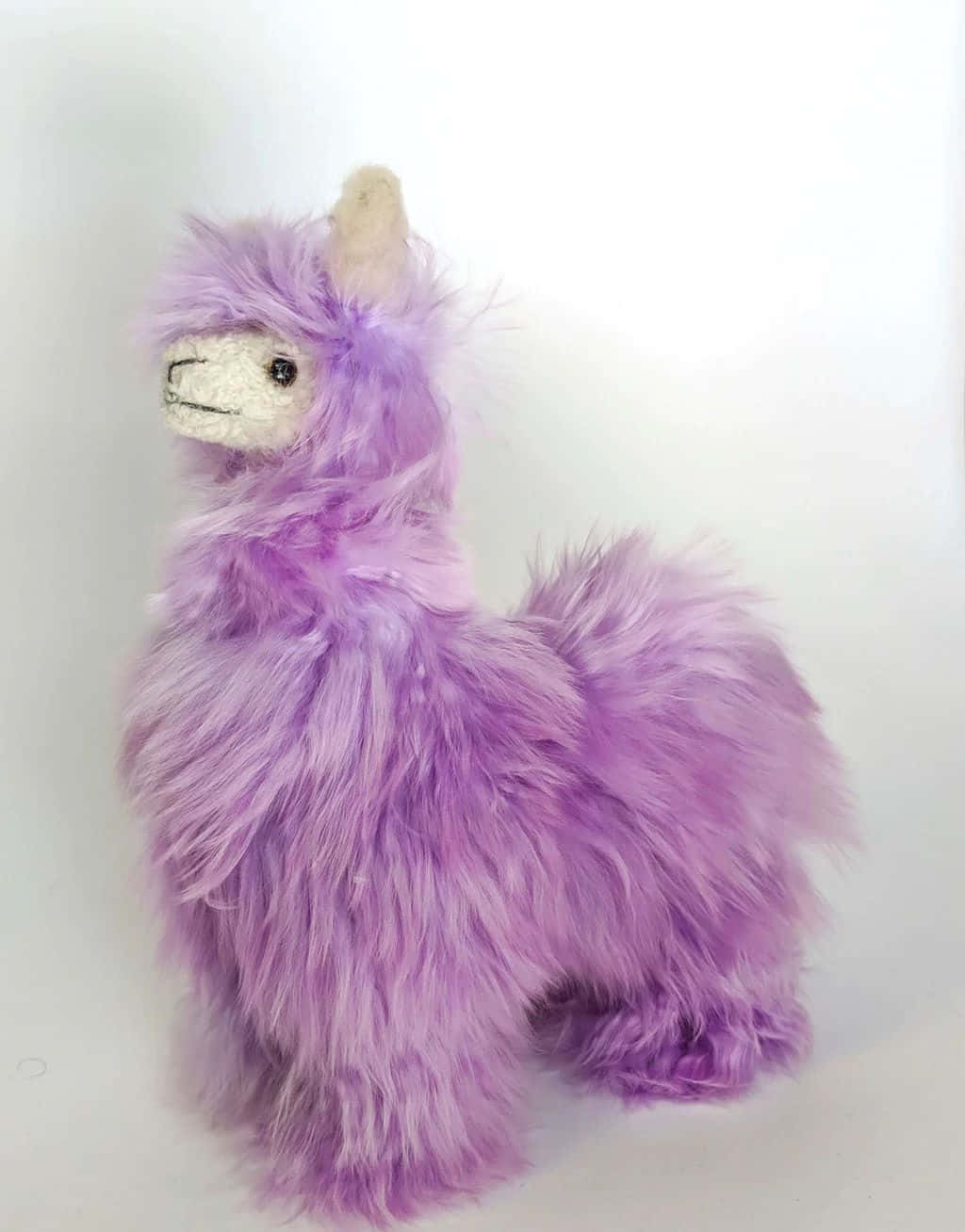 Purple Plush Alpaca Toy Wallpaper