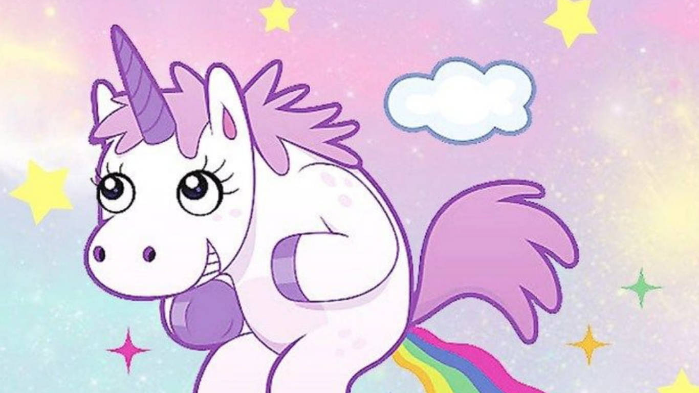 Purple Rainbow Unicorn Wallpaper