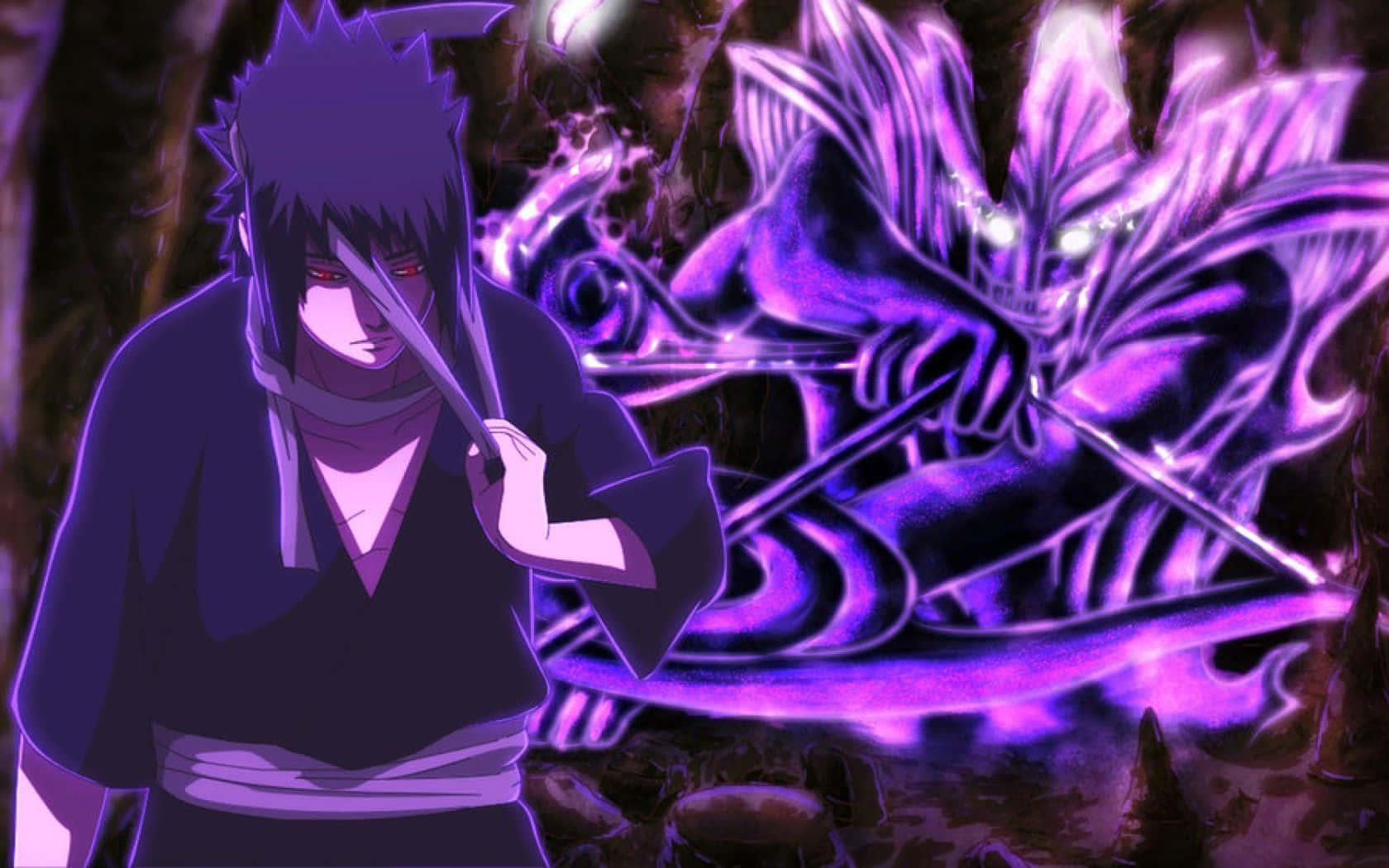 Purple Sasuke Looks Ready To Take On Any Challenger! Wallpaper