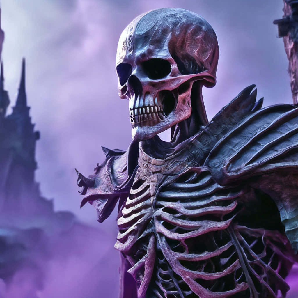 Purple Skull Fantasy Figure Wallpaper