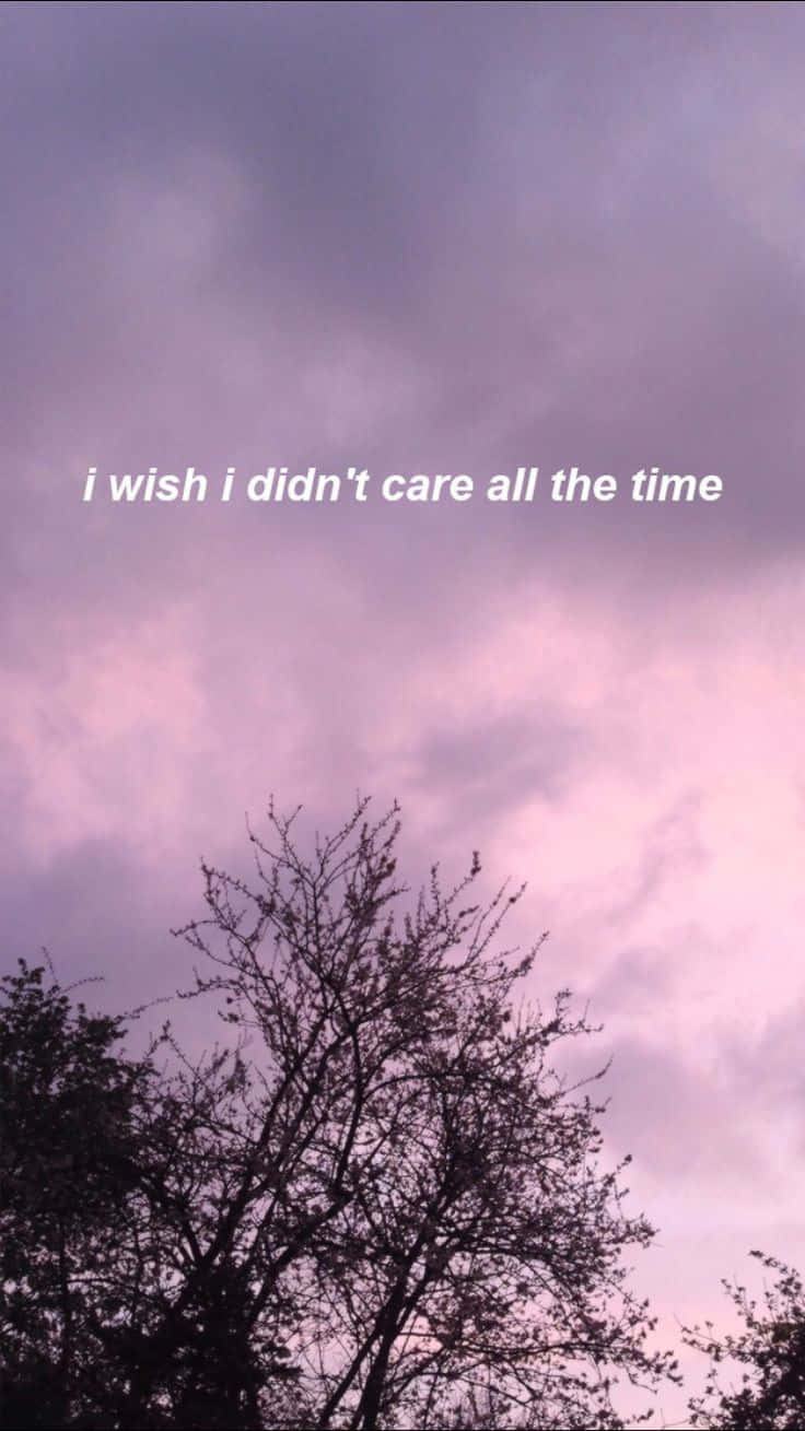 Purple Sky I Don't Care Wallpaper