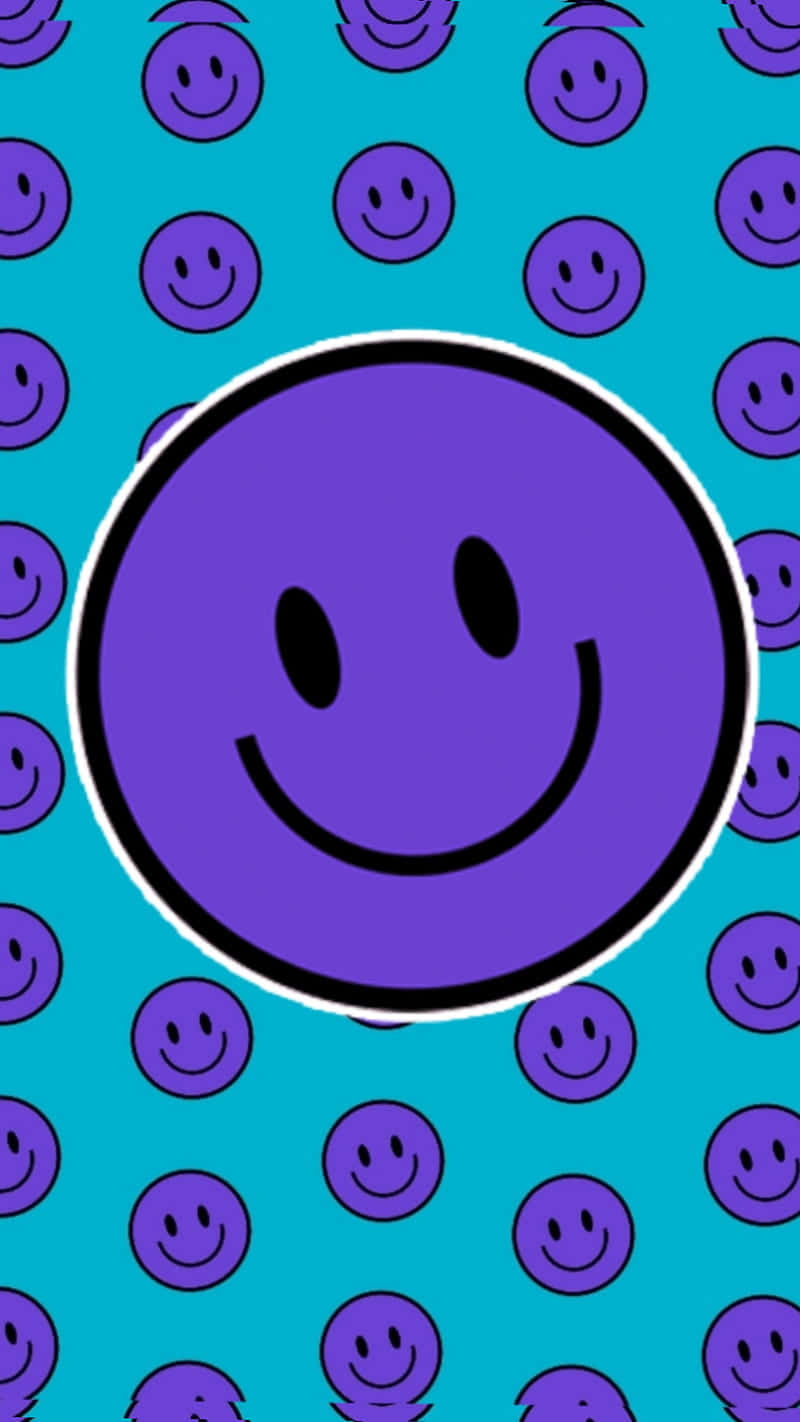 Purple Smiley Face Pattern.jpg Wallpaper