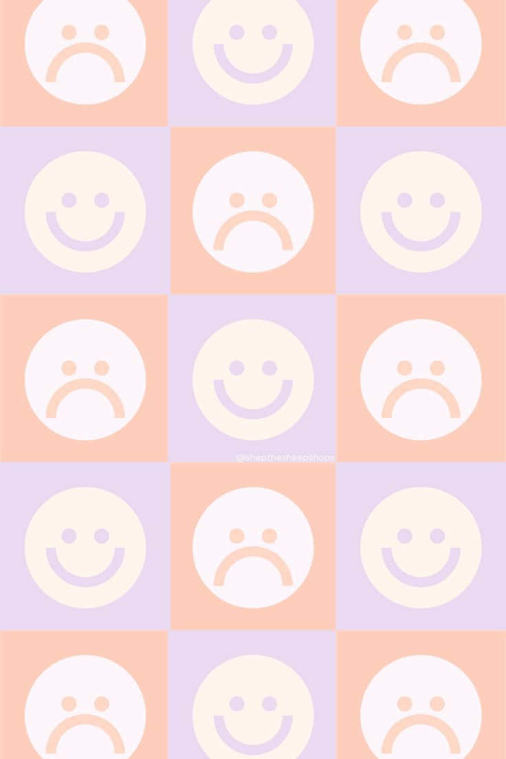 Purple Smiley Face Pattern.jpg Wallpaper