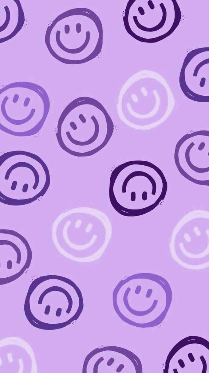 Purple Smiley Face Pattern.jpg Wallpaper