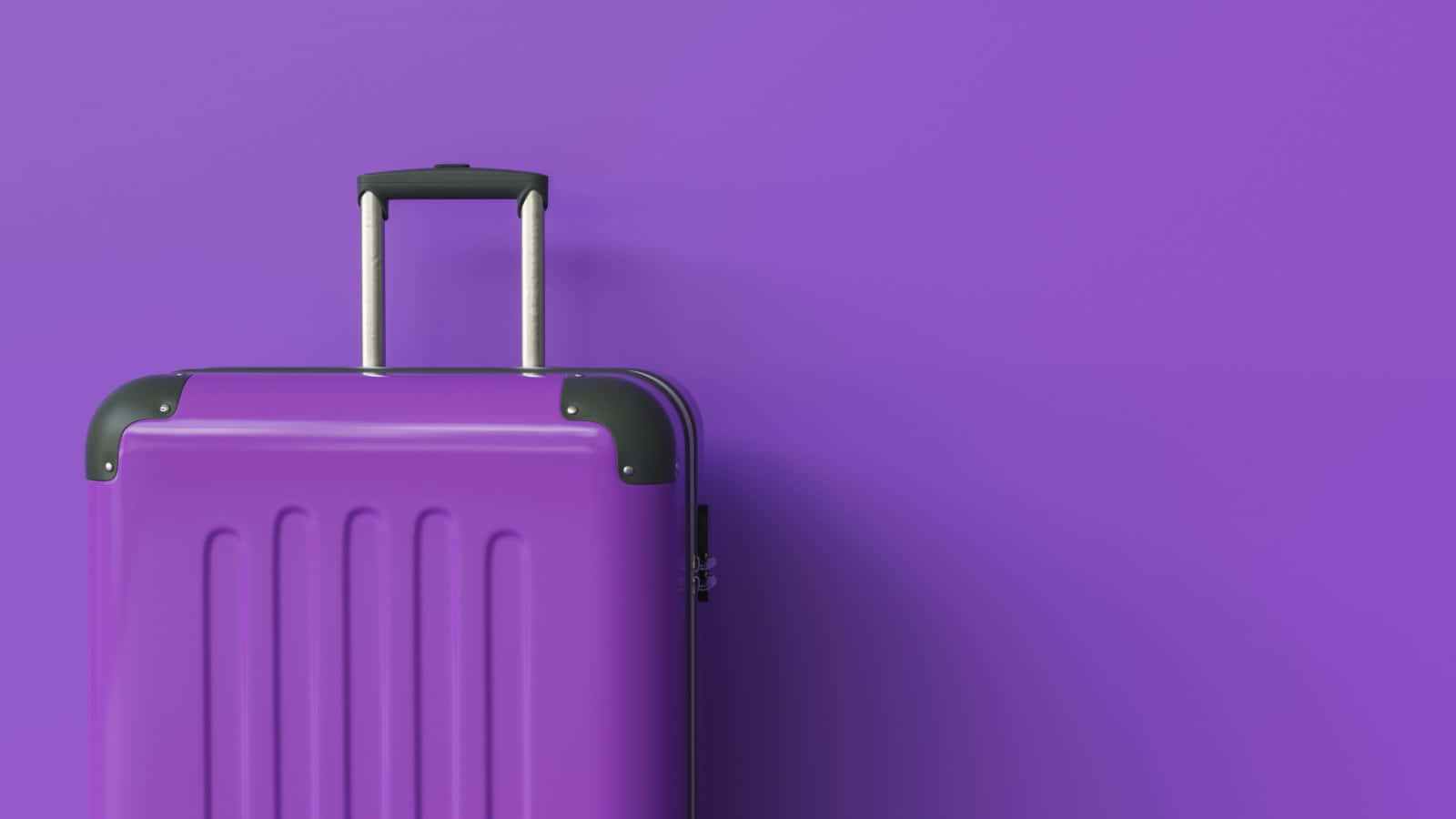 Purple Suitcase Against Matching Background Wallpaper