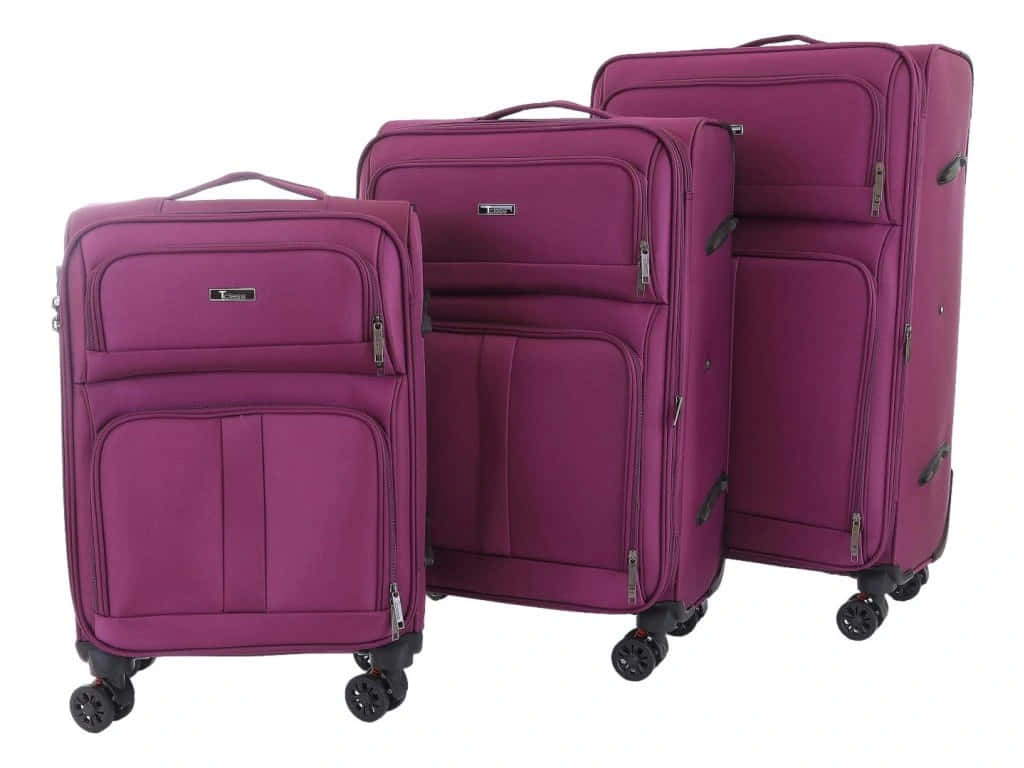 Purple Suitcase Set Wallpaper