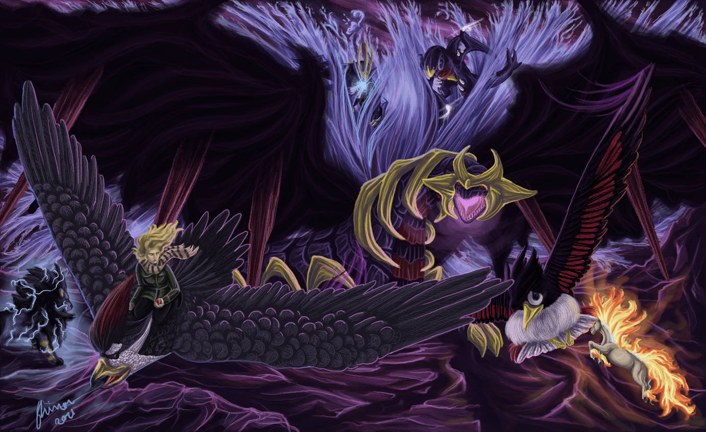 Purple Wave Giratina Wallpaper