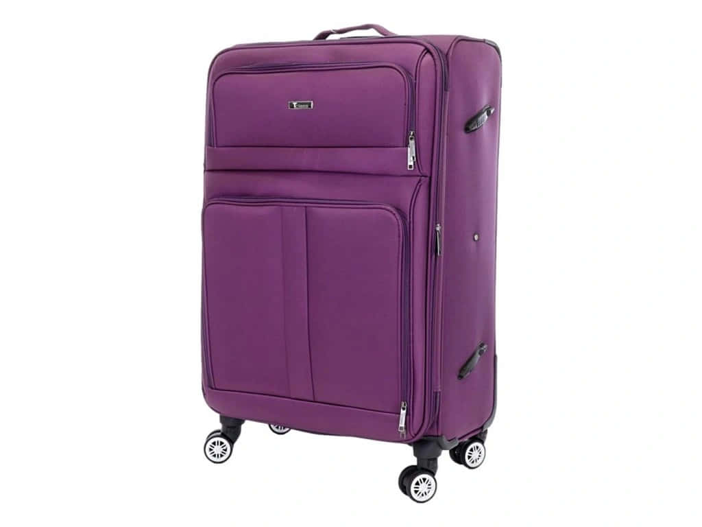 Purple Wheeled Suitcase Wallpaper