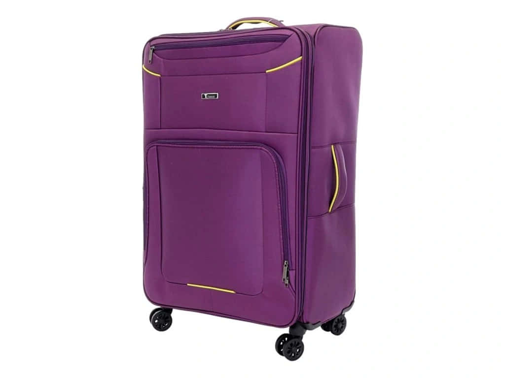 Purple Wheeled Suitcase Wallpaper