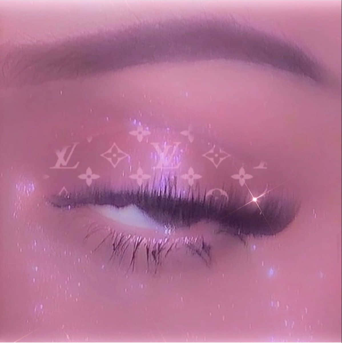 Purple_ Y2 K_ Eye_ Makeup_ Aesthetic Wallpaper