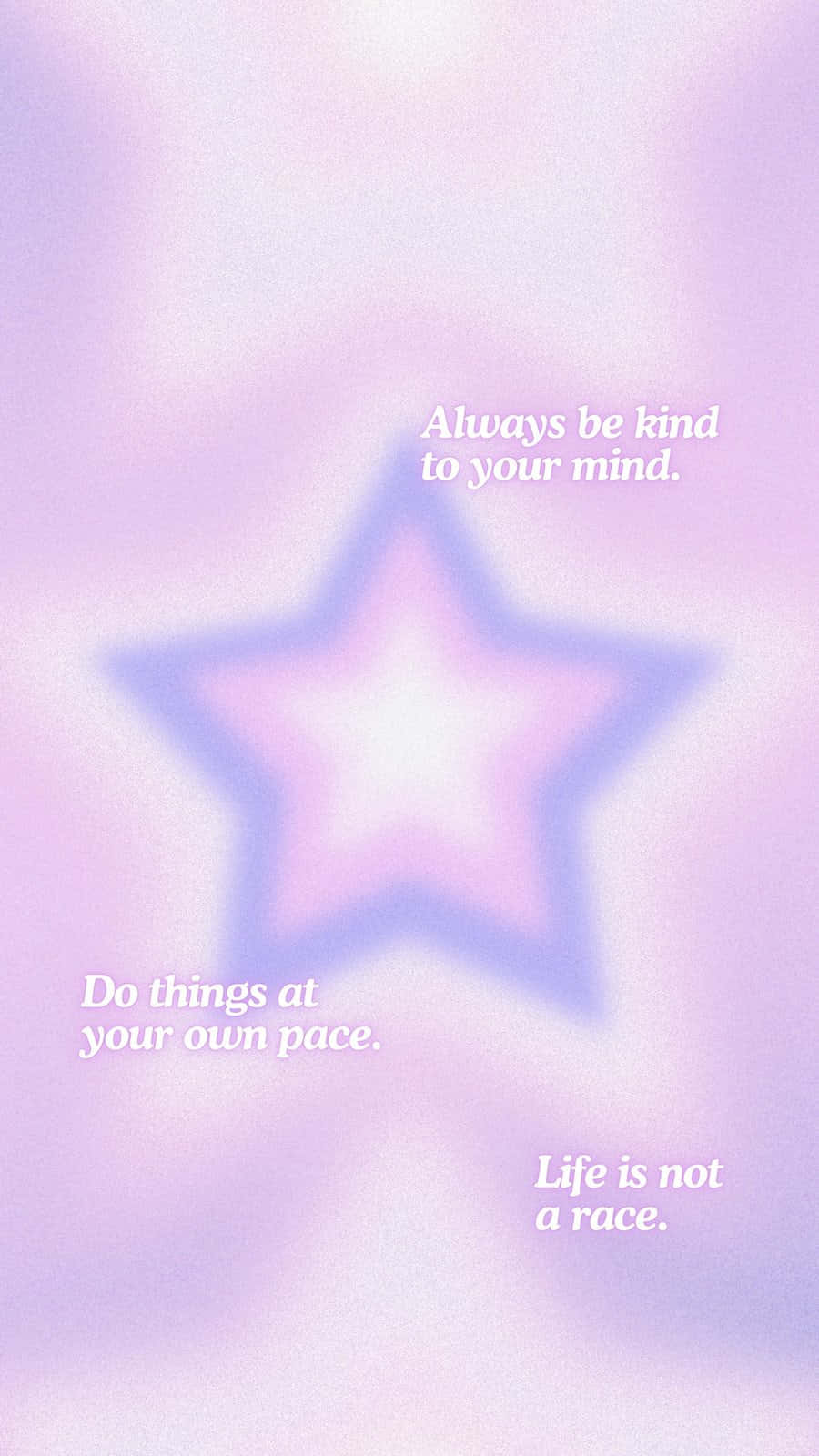 Purple Y2 K Motivational Star Aesthetic Wallpaper