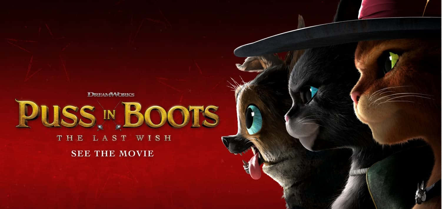 Puss In Boots The Last Wish Movie Promo Wallpaper