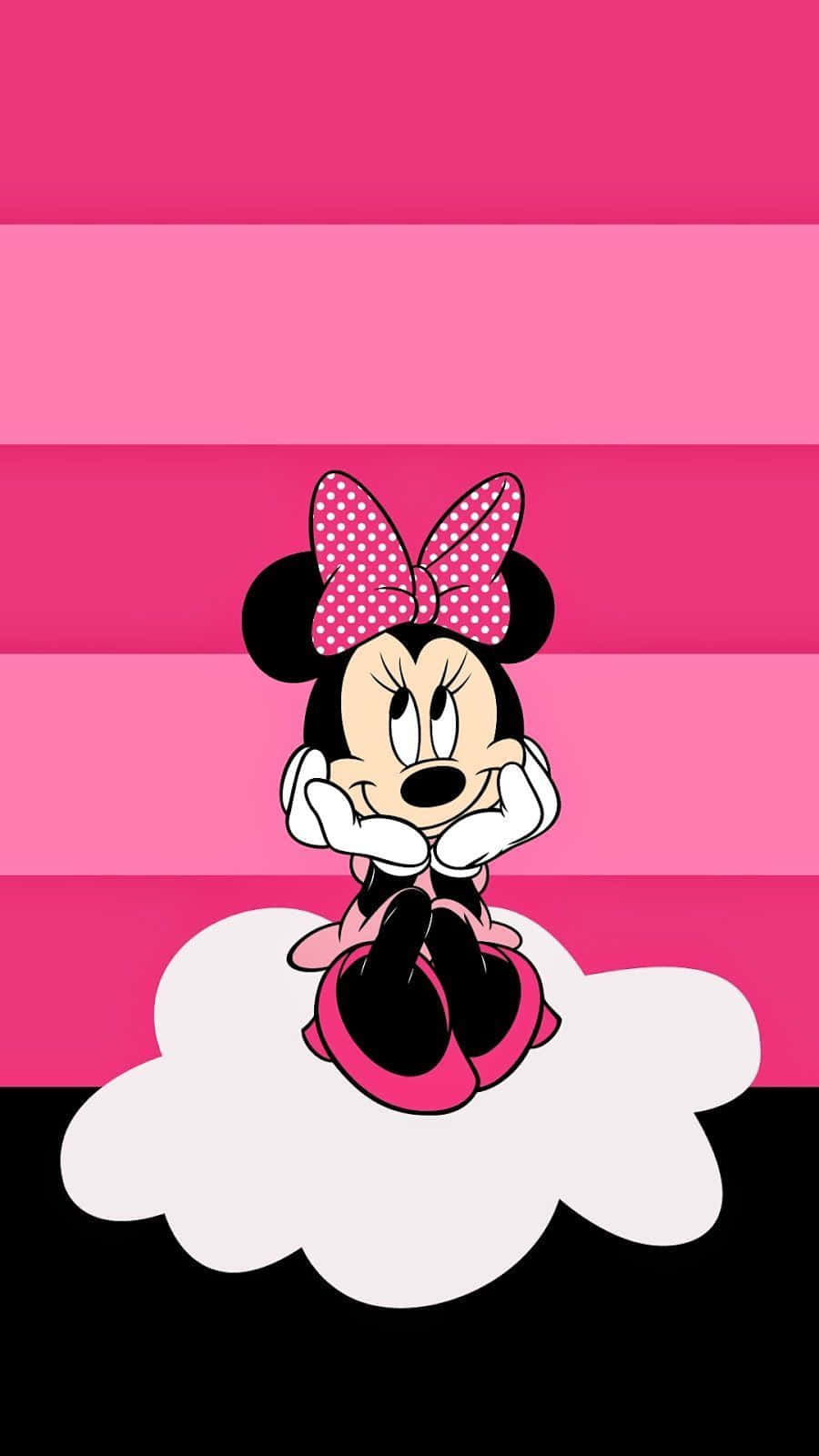 Put On Your Ears And Celebrate With Minnie Mouse In Her Pink Outfit Wallpaper