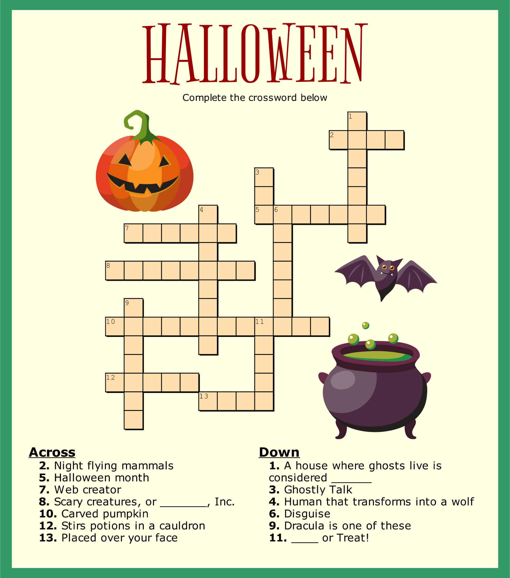 Put Your Brain To The Test With These Spooky Halloween Puzzles Wallpaper