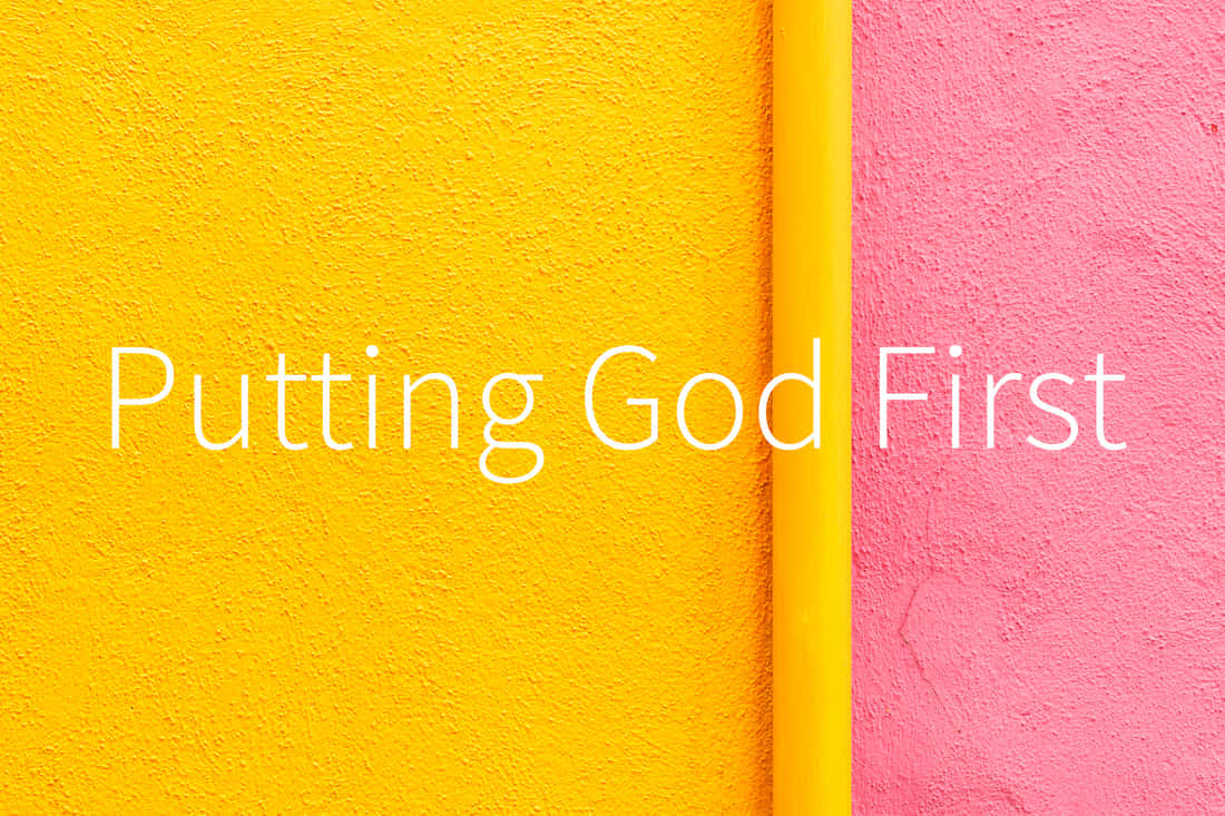 Putting God First Colorful Wall Art Wallpaper