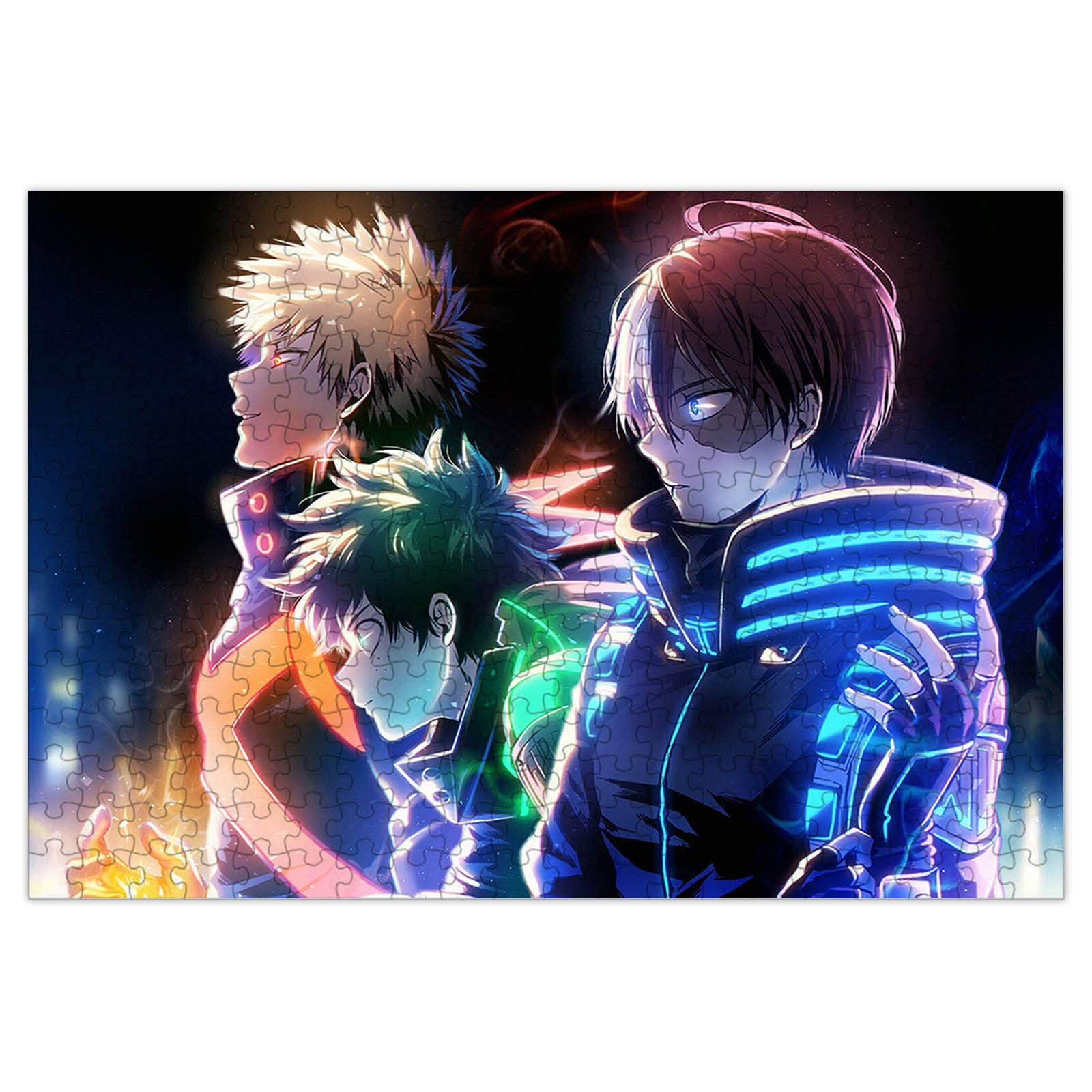 Puzzle Deku X Todoroki X Bakugou Wallpaper