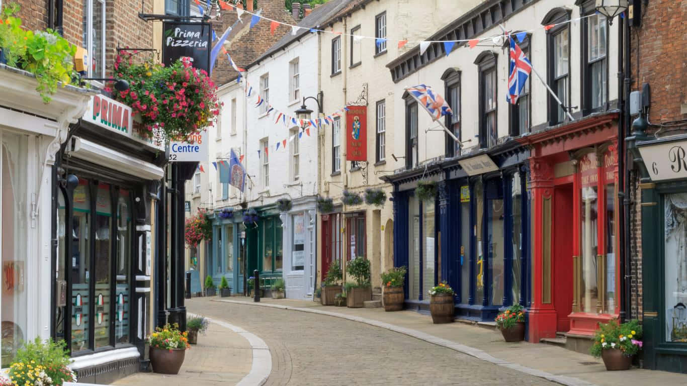 Quaint Ripon Street U K Wallpaper