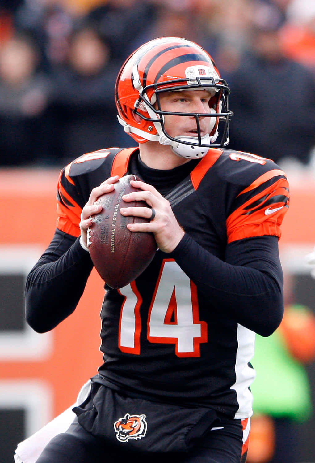 Quarterback Andy Dalton Preparesto Pass Wallpaper