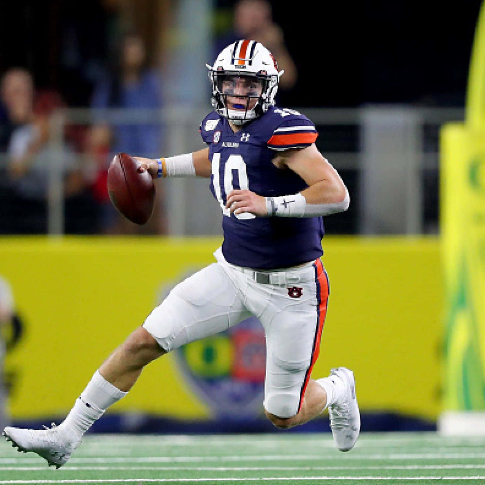 Quarterback Bo Nix Action Shot Wallpaper