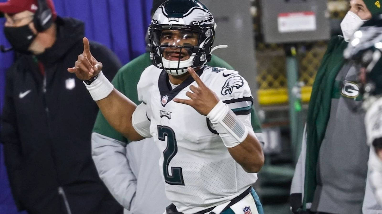 Quarterback Jalen Hurts Debuts With The Philadelphia Eagles Wallpaper