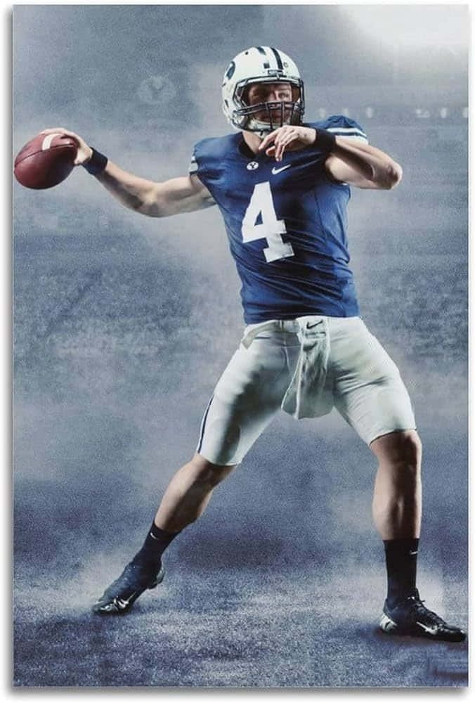 Quarterback Number4 Action Pose Wallpaper